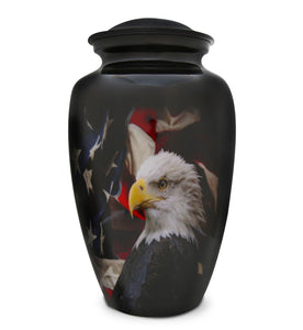 Patriotic Hearts Cremation Urn