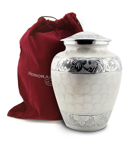 Honorary Memorials Serenity Cremation Urn for Ashes With Velvet Bag